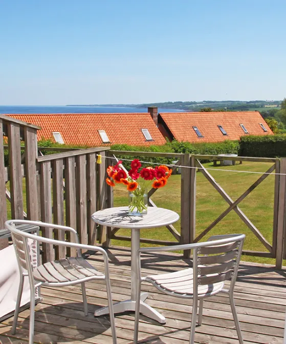 Pension Koch - Terrasse med havudsigt