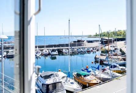 Udsigt over Svaneke havn fra Østersøen Ferielejligheder nr. 18