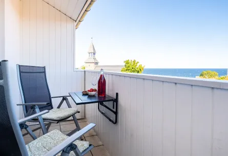 Havudsigt fra balkonen i ferielejlighed nr. 16 på Casa Blanca i Gudhjem