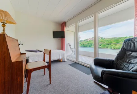 Hotel Hammersø - Enkeltværelse med balkon og søudsigt (A)