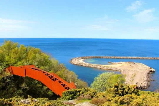 Udsigten er flot fra Ringebakkerne ved Vang Granitbrud